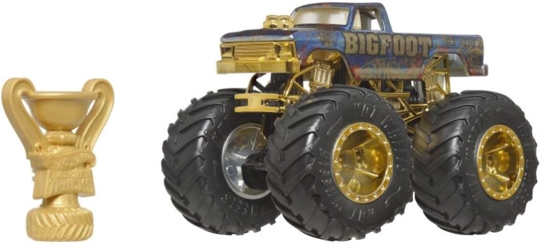 Hot Wheels Monster Trucks Trophy Champions – kolekcionāru edīcija BIGFOOT 1:64 ar trofeju