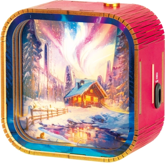2Kids Toys 3D Wooden Aurora Borealis Puzzle Lamp