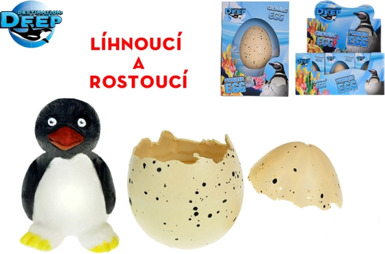 Izšķiļošs pingvīns olā – aug ūdenī, 6 cm
