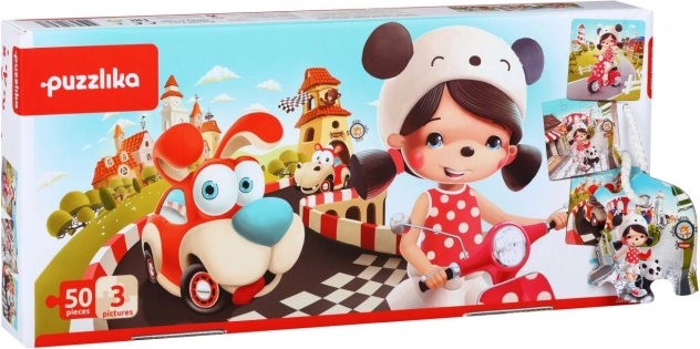 Puzzlika Laimīgie stāsti 3 vienā bērnu puzle