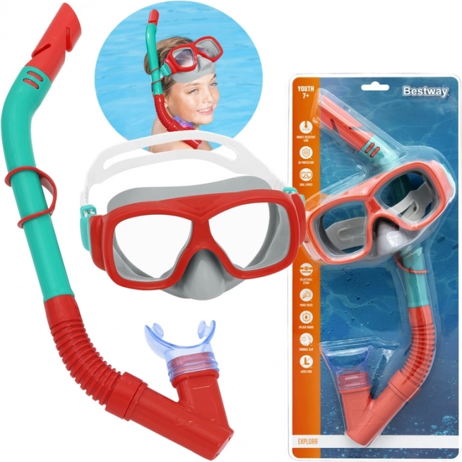 Bestway Hydro Swim bērnu snorkelēšanas komplekts 7+ – Červená