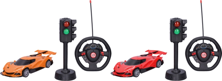 RC car with traffic light and remote control, 23.5 cm - 1 piece