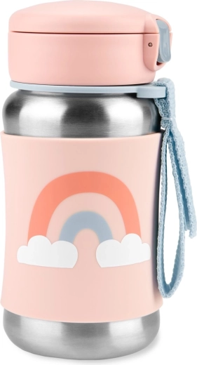 Skip Hop Spark Style stainless steel straw bottle rainbow 350 ml
