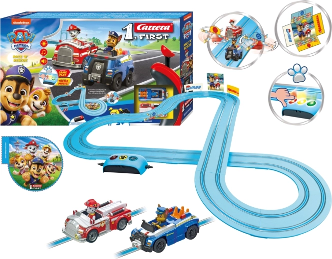 Sacīkšu autodroms Carrera First Paw Patrol Race 'N' Rescue 3,5 m