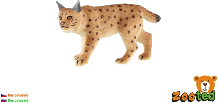 Eurasian lynx figurine made of plastic, 8 cm