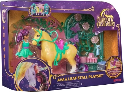 Unicorn Academy Ava and Leaf the Unicorn Set with Gate and Accessories