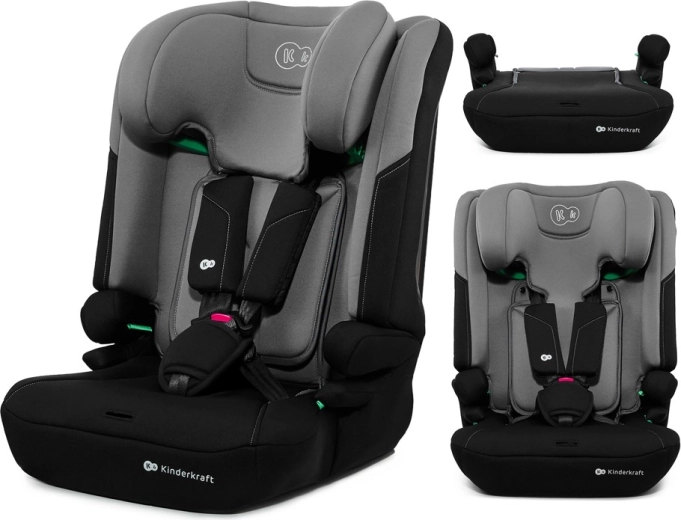 Kinderkraft autokrēsliņš i-comfy i-size 76–150 cm tumši pelēks