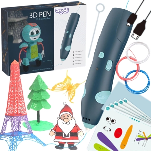 Woopie 3D Pen for Kids with USB Power and Safe Refills