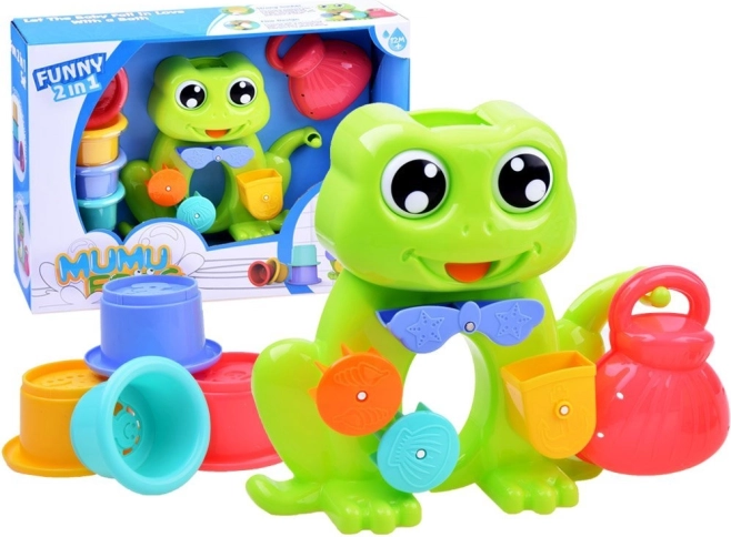Bathtub Frog with Cups and Water Effects