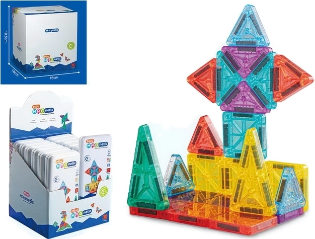Mini Magnetic Construction Set, 32 Pieces