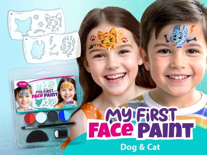 My First FacePaint sejas apgleznošana suns un kaķis