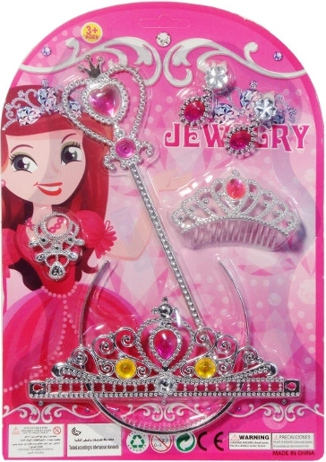 Children’s Set for a Little Princess – Tiara, Jewelry, and Magic Wand