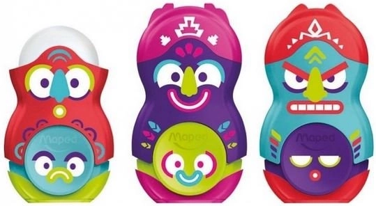 Maped asināmais ar dzēšgumiju Loopy Totem, krāsu mikss