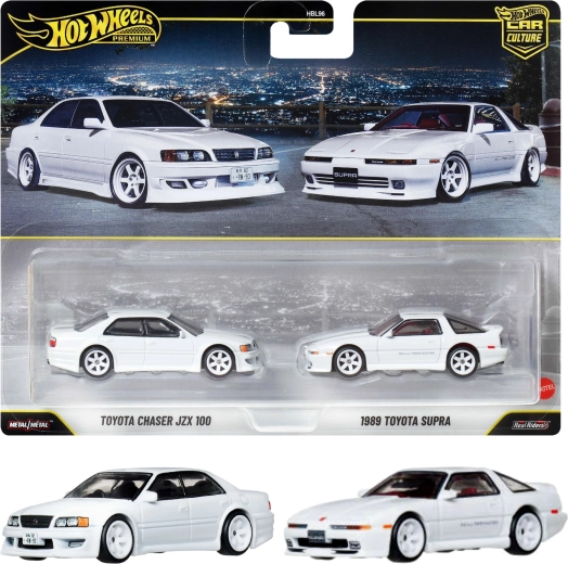 Hot Wheels Premium komplekts ar 2 auto: Toyota Chaser JZX100 un Toyota Supra 1989