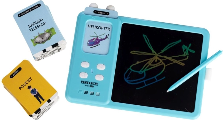 Freeon Free2Play interactive 2-in-1 LCD tablet for learning English Kiddigit Blue