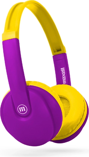 Maxell HP-BT350 bērnu Bluetooth austiņas, dzeltenas/violetas