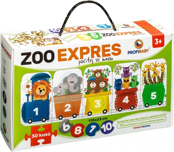 PUZZLE ZOO Express – Skaiti kopā ar mani, 30 detaļas