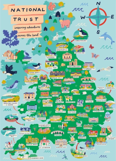 GIBSONS puzzle National Trust – Across the Country, 1000 pieces