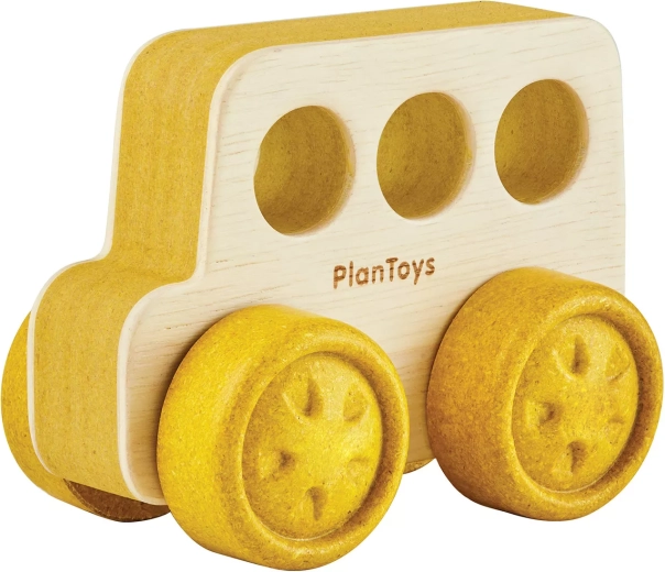 PlanToys wooden toy bus for toddlers - 1 piece