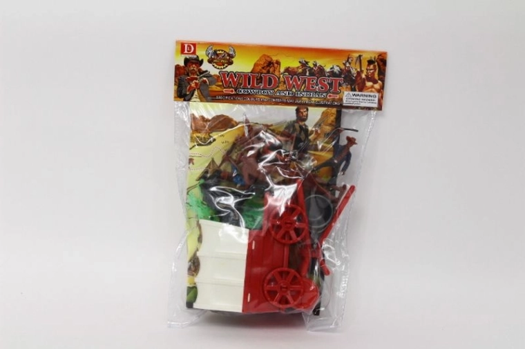 Cowboys set with horses and accessories
