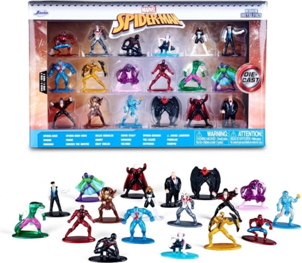 Jada Toys Marvel Spider-Man metāla mini figūriņas – komplekts 18 gab.