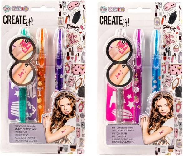 Create It! parfumēti flomāsteri pagaidu tetovējumiem
