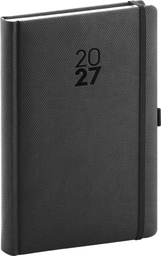 Notique dienas plānotājs Diamante 2027 melns 15 × 21 cm
