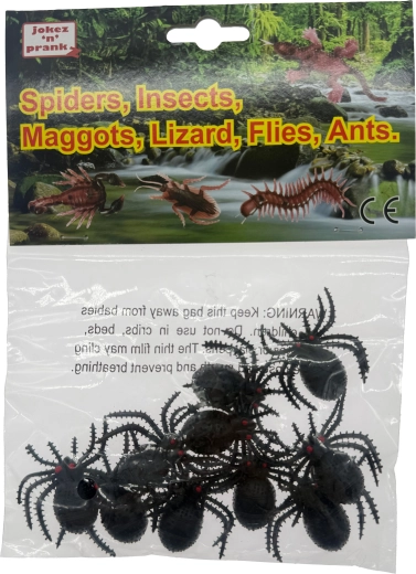 Plastmasas zirnekļi tīkliņā, 10 gab.