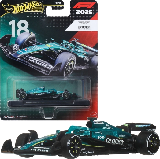 Hot Wheels Premium Formula 1 Aston Martin Aramco Lance Stoll #18 - 1 gab.