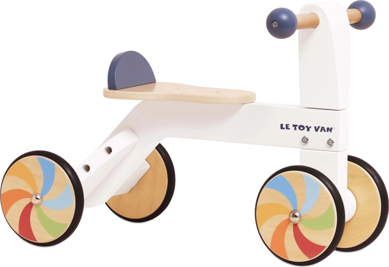 Koka līdzsvara braucamrīks ar varavīksnes riteņiem Le Toy Van
