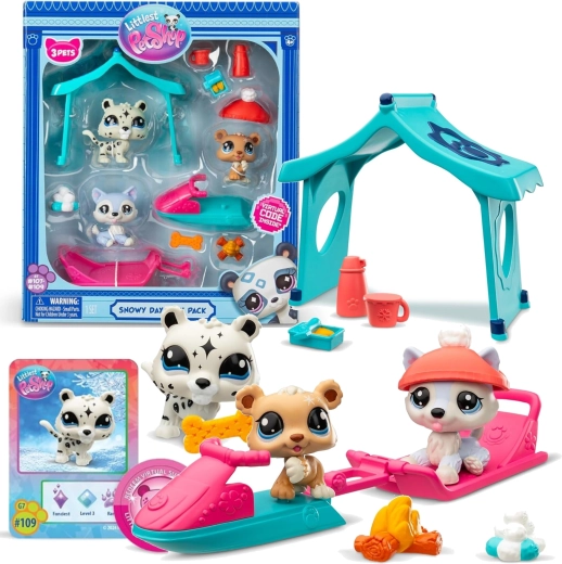 Littlest Pet Shop Snowy Day Play Pack – figūriņu un aksesuāru komplekts