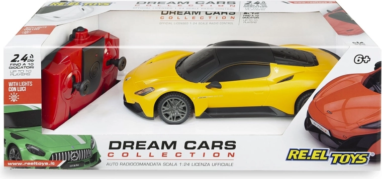 Maserati MC20 RC auto ar tālvadību 1:24 dzeltena 17 cm - 1 gab.