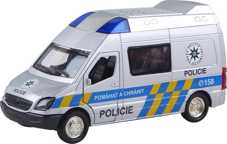 Policijas automašīna ar skaņas un gaismas funkcijām