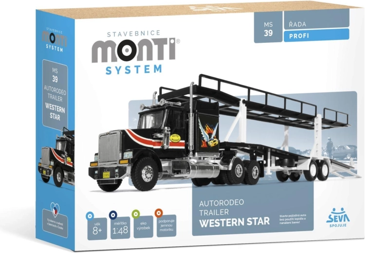 Monti System konstruktoru komplekts Autorodeo Trailer Western Star