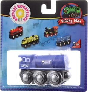 Maxim wooden steam locomotive – blue