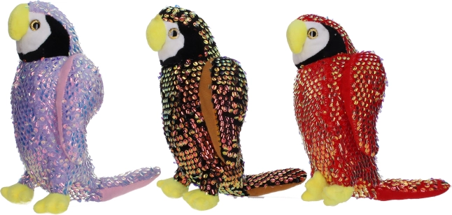 Pūkains papagailis ar fliteriem 25 cm