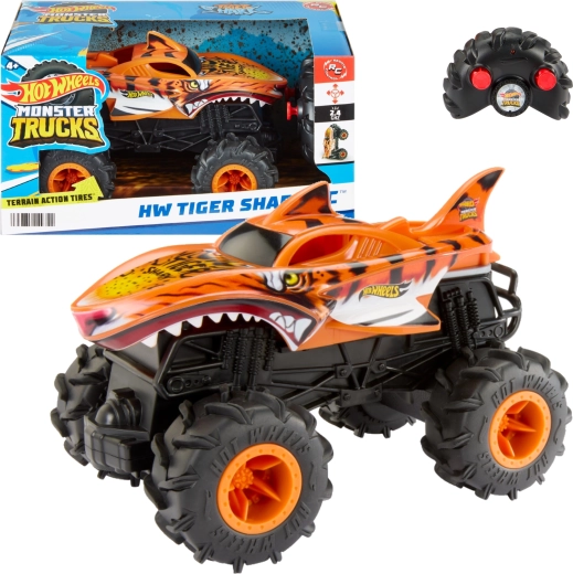 Hot Wheels Monster Trucks Tiger Shark RC ar tālvadības vadību