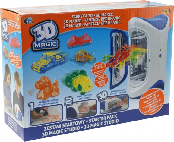 3D Magic sākuma komplekts 3D izstrādājumu veidošanai ar UV sacietēšanu