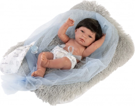 Reālistiska mazuļa lelle Llorens New Born puisēns ar pilnībā vinila ķermeni 40 cm