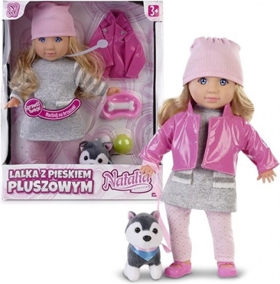 Natalia Doll with Plush Puppy 35 cm