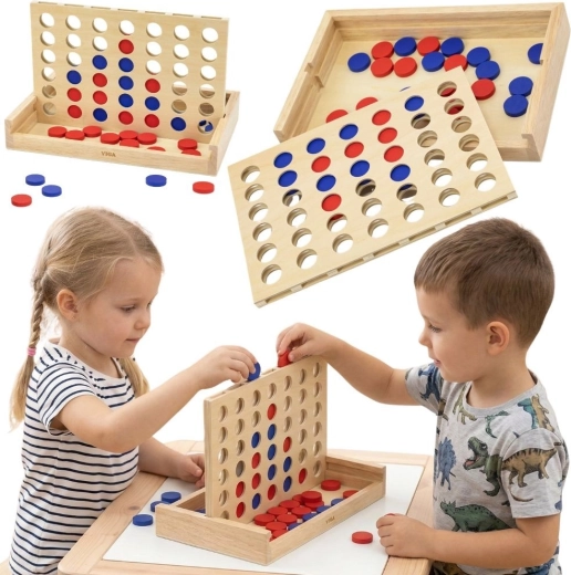 Viga wooden Connect Four logic game