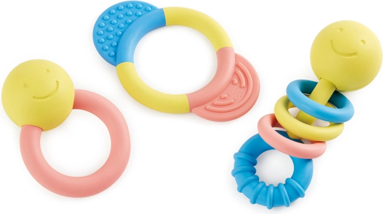 Hape Eco Baby grabulīšu un košļājamo rotaļlietu komplekts