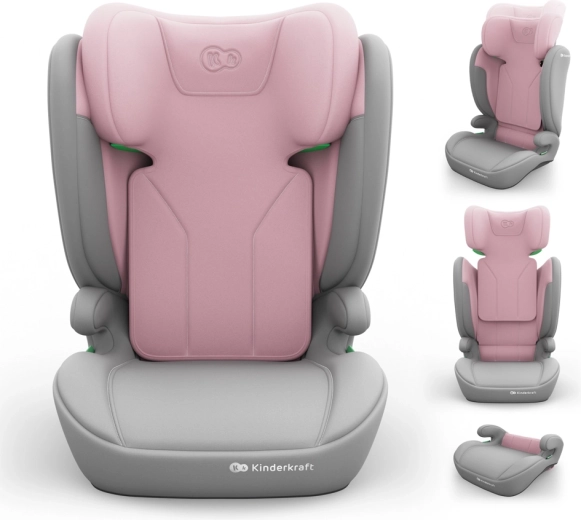 Kinderkraft autokrēsliņš i-spark 2 plus i-size 100–150 cm, rozā