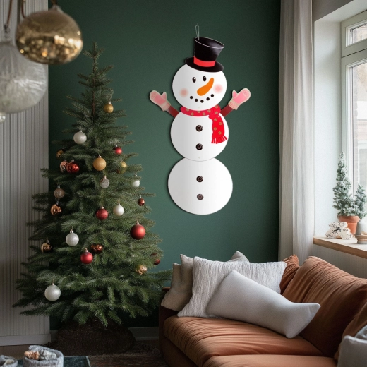 Ziemassvētku papīra sniegavīra dekorācija 90 cm