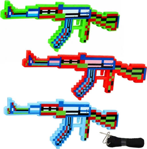 Pixel children's toy rifle with light and sound effects - 1 piece