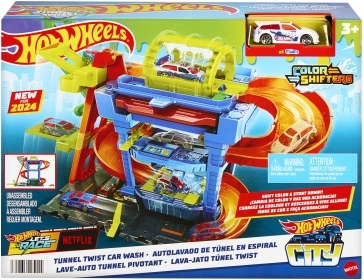 Hot Wheels City automazgātava Color Shifters ar rotējošu tuneli