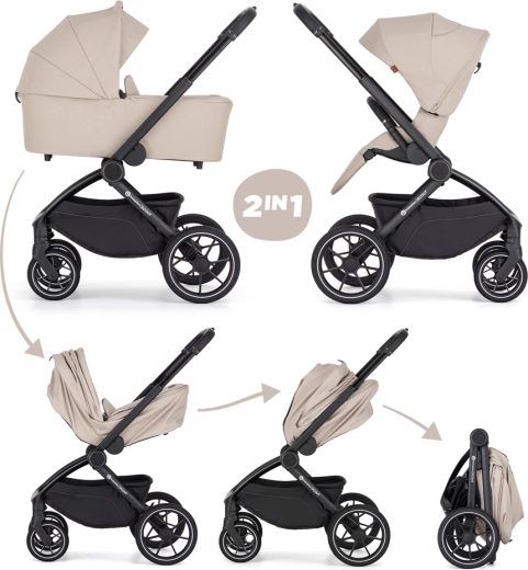 Petite&Mars kombinētie ratiņi Scout 2v1 soft mousse