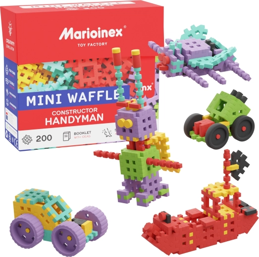 Konstruktors MARIOINEX MINI WAFFLE KONSTRUKTOR MAJSTER – 200 detaļu
