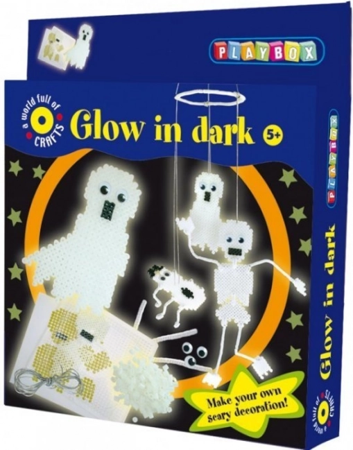 Tumšā mirdzuma gludināmās pērlītes Skeleti un spoki 1100 gab.