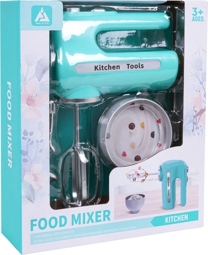 Kids’ mixer with rotating beaters and accessories